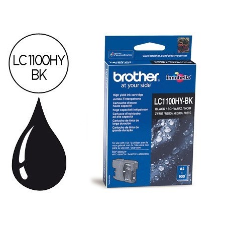 INK-JET BROTHER LC-1100BK NEGRO ALTA CAPACIDAD 900 PAG