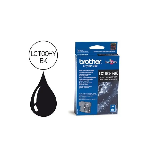 INK-JET BROTHER LC-1100BK NEGRO ALTA CAPACIDAD 900 PAG