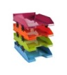 BANDEJA SOBREMESA EXACOMPTA PLASTICO ARLEQUIN SET DE 4 UNIDADES COL...