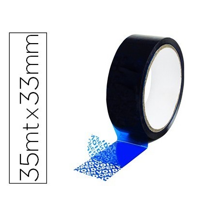 CINTA SEGURIDAD Q-CONNECT PREC INTO POSTAL AZUL 35 MT X 33 MM