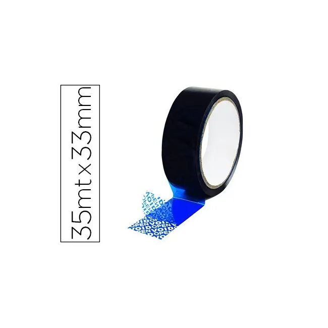 CINTA SEGURIDAD Q-CONNECT PREC INTO POSTAL AZUL 35 MT X 33 MM