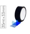 CINTA SEGURIDAD Q-CONNECT PREC INTO POSTAL AZUL 35 MT X 33 MM