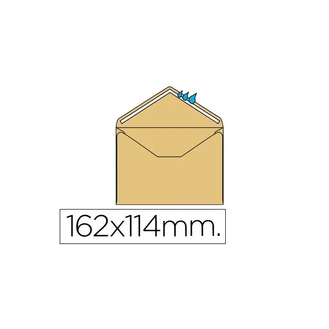 SOBRE LIDERPAPEL N.23 CREMA C6 114X162 MM ENGOMADO SOLAPA DE PICO C...