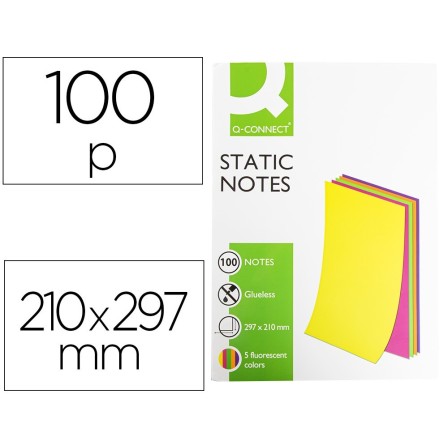 BLOC DE NOTAS MAGNETICAS QUITA Y PON Q-CONNECT 210X297 MM 100 HOJAS...