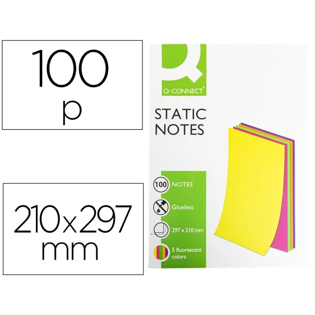 BLOC DE NOTAS MAGNETICAS QUITA Y PON Q-CONNECT 210X297 MM 100 HOJAS...