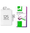 BOLSA DE PLASTIFICAR Q-CONNECT 67 X 98 MM 125 MC CON CLIP PARA TARJ...