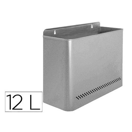 PAPELERA METALICA SIE 99 DE PARED 285X125X325 GRIS