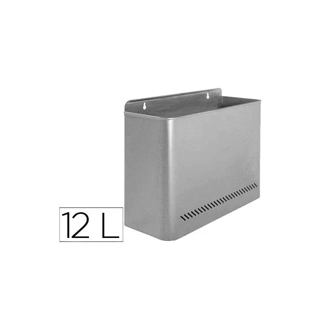 PAPELERA METALICA SIE 99 DE PARED 285X125X325 GRIS