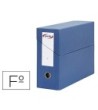 CAJA TRANSFERENCIA PARDO FOLIO FORRADO EXTRA DOBLE LOMO 80 MM ESTUC...