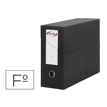 CAJA TRANSFERENCIA PARDO FOLIO FORRADO EXTRA DOBLE LOMO 80 MM ESTUC...