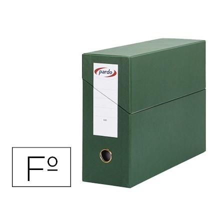 CAJA TRANSFERENCIA PARDO FOLIO FORRADO EXTRA DOBLE LOMO 80 MM ESTUC...
