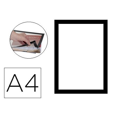 MARCO PORTA ANUNCIOS Q-CONNECT MAGNETO DIN A4 DORSO ADHESIVO REMOVI...