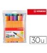 ROTULADOR STABILO POINT 88 COLORES NEON ESTUCHE 25+5 UNIDADES
