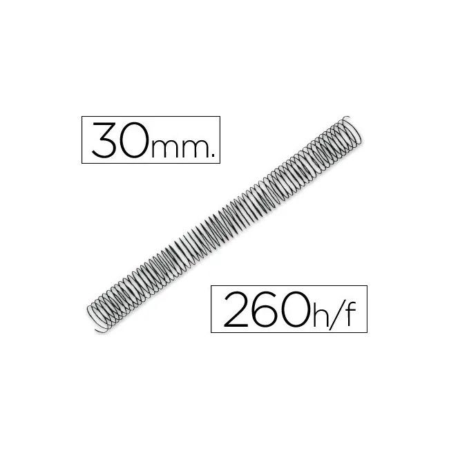 ESPIRAL METALICO Q-CONNECT 64 5:1 30MM 1,2MM CAJA DE 50 UNIDADES