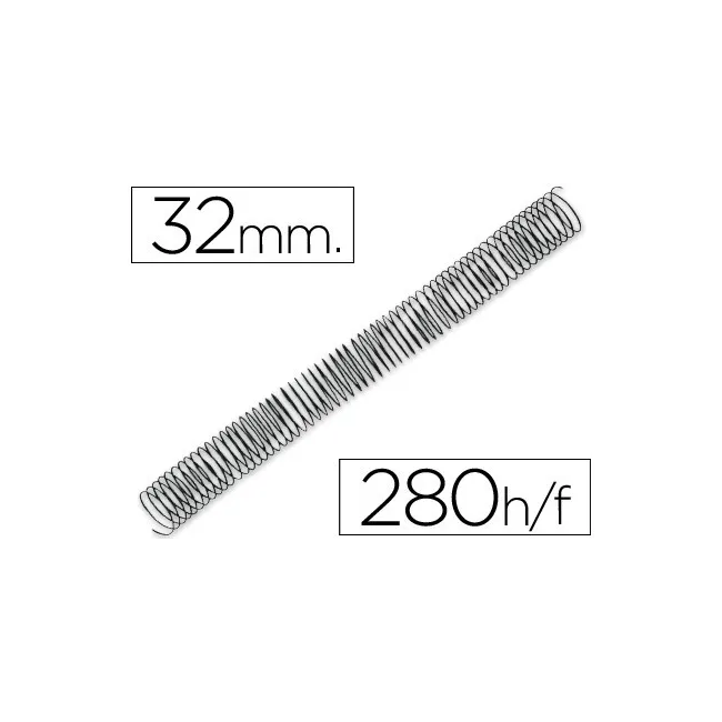 ESPIRAL METALICO Q-CONNECT 64 5:1 32MM 1,2MM CAJA DE 50 UNIDADES