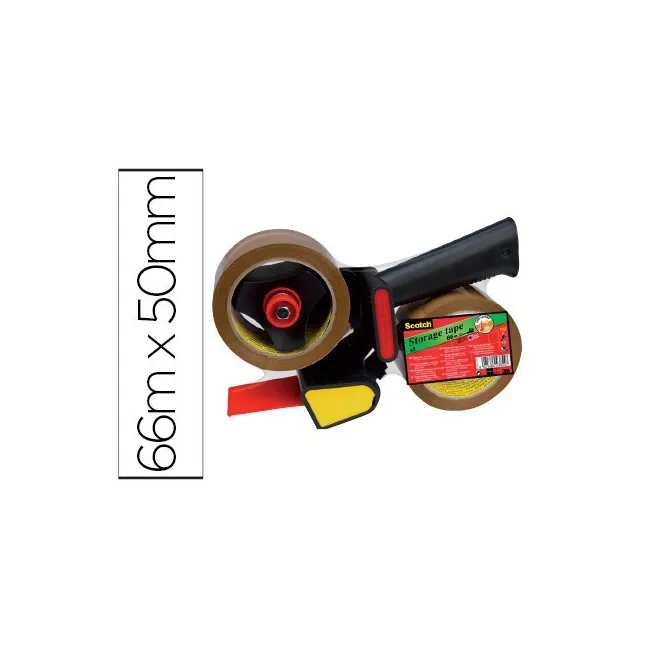 PORTARROLLO SCOTCH PARA EMBALAJE HEAVY DUTY BAJO RUIDOCON 2 ROLLOS ...