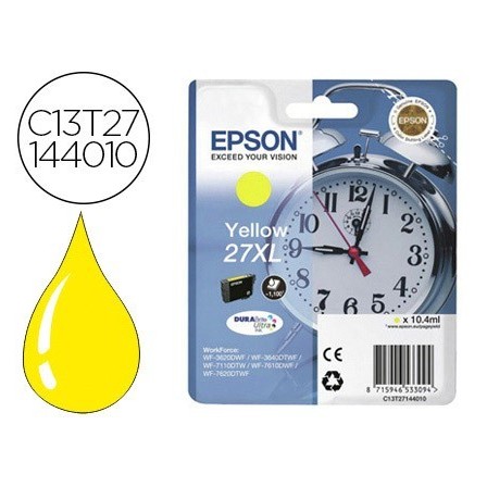 INK-JET EPSON 27XL WF 3620 / 7110 / 7610 / 7620 AMARILLO 1.100 PAG