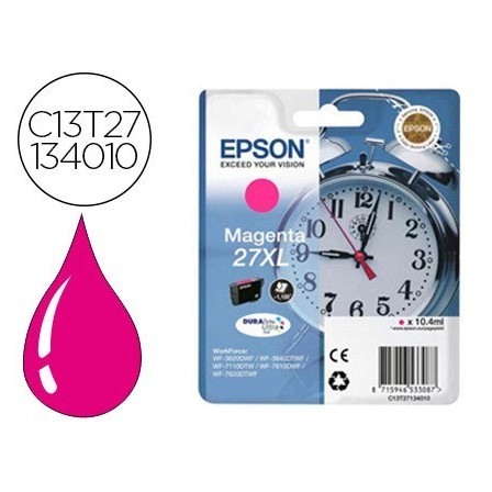 INK-JET EPSON 27XL T27134010 WF-3620-40 / 7110 / 7610 / 7620 MAGENT...