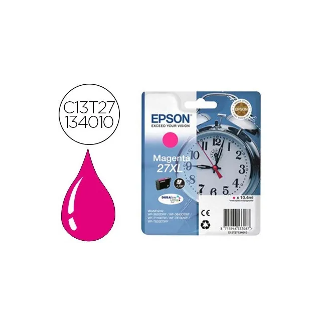 INK-JET EPSON 27XL T27134010 WF-3620-40 / 7110 / 7610 / 7620 MAGENT...