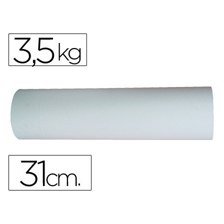 PAPEL BLANCO BOBINA DE 31 CM 3,5 KG