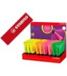 ROTULADOR STABILO FLUORESCENTE 72 NEON EXPOSITOR DE 45 UNIDADES COL...