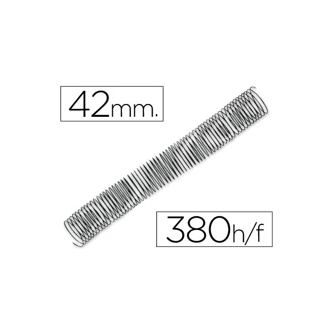 ESPIRAL METALICO Q-CONNECT 64 5:1 42MM 1,2MM CAJA DE 25 UNIDADES