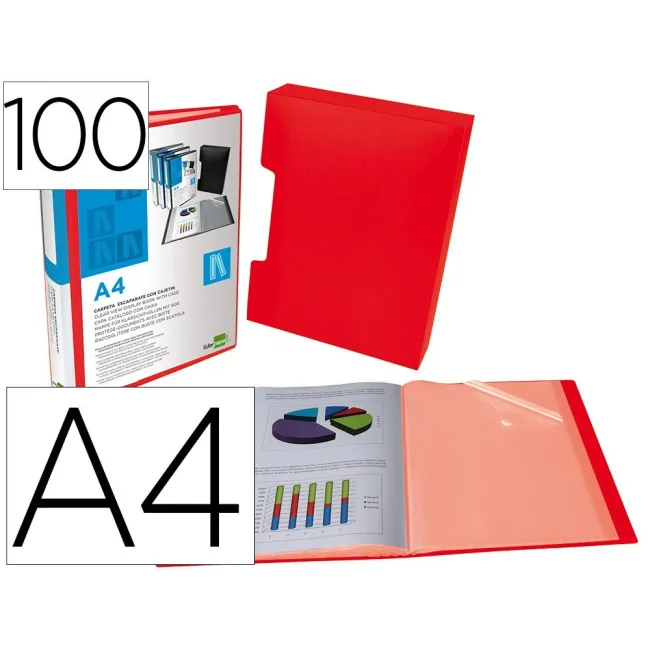CARPETA LIDERPAPEL PERSONALIZA 100 FUNDAS POLIPROPILENODIN A4 ROJO ...