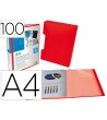 CARPETA LIDERPAPEL PERSONALIZA 100 FUNDAS POLIPROPILENODIN A4 ROJO ...