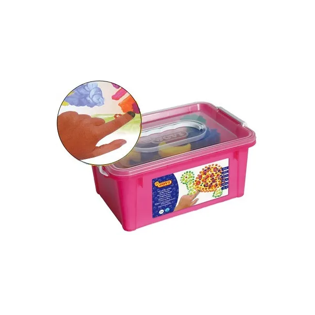 PINTURA DEDOS JOVI COLORES SURTIDOS -SET ESPONJA + PLANTILLAS