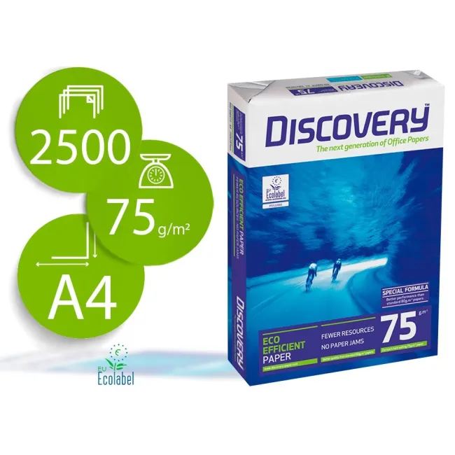 PAPEL FOTOCOPIADORA DISCOVERY FAST PACK DIN A4 75 GRAMOS PAPEL MULT...