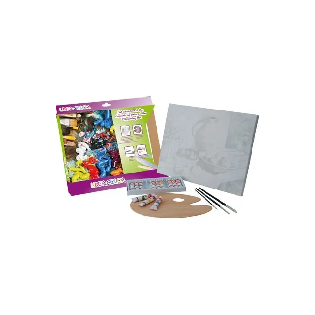 SET PINTURA AL OLEO LIDERCOLOR CONTIENE 1 LIENZO IMPRIMACION 30X40C...