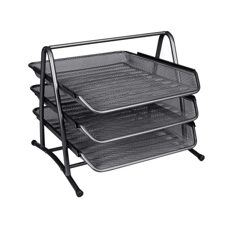 BANDEJA SOBREMESA METALICA Q-CONNECT KF00823 REJILLA NEGRA 3 BANDEJ...