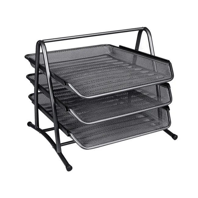 BANDEJA SOBREMESA METALICA Q-CONNECT KF00823 REJILLA NEGRA 3 BANDEJ...