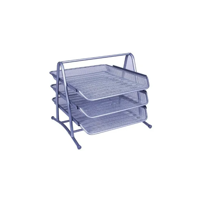 BANDEJA SOBREMESA METALICA Q-CONNECT KF00822 REJILLA PLATA 3 BANDEJ...