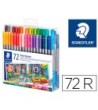 ROTULADOR STAEDTLER DOBLE PUNTA DE FIBRA 3200 ESTUCHE DE 72 UNIDADE...
