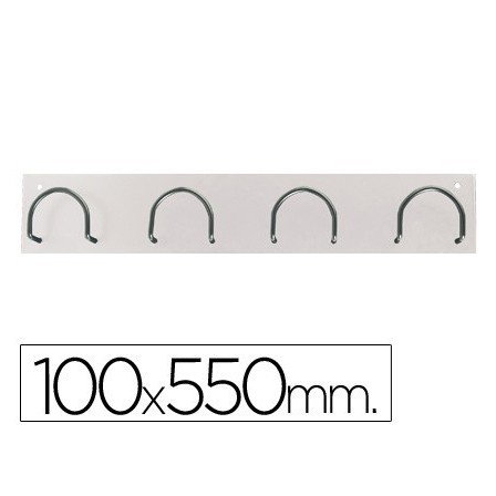 PERCHERO METALICO 611 BLANCO -PARED -4 COLGADORES