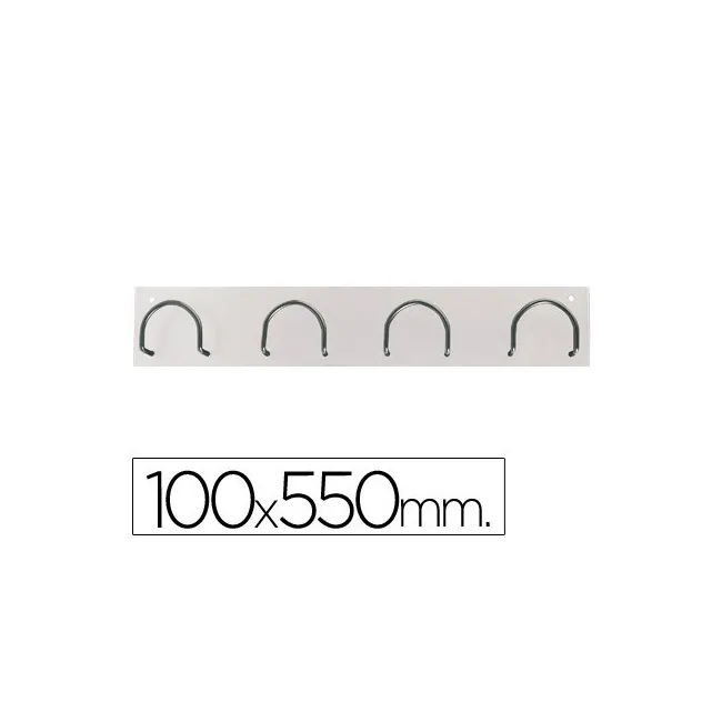 PERCHERO METALICO 611 BLANCO -PARED -4 COLGADORES