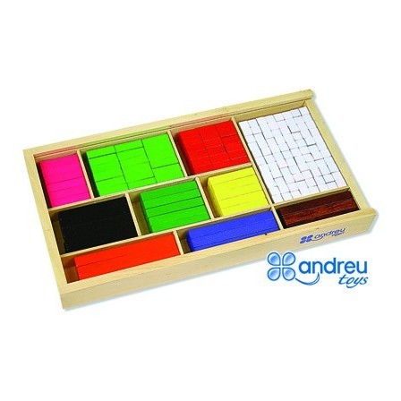 JUEGO ANDREUTOYS BARRAS DE FRACCIONES 308 PIEZAS 32,5X17,5X4 CM