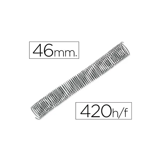 ESPIRAL METALICO Q-CONNECT 64 5:1 46MM 1,2MM CAJA DE 25 UNIDADES
