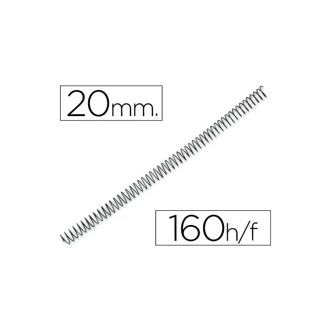 ESPIRAL METALICO Q-CONNECT 56 4:1 20MM 1,2MM CAJA DE 100 UNIDADES
