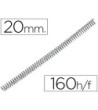 ESPIRAL METALICO Q-CONNECT 56 4:1 20MM 1,2MM CAJA DE 100 UNIDADES