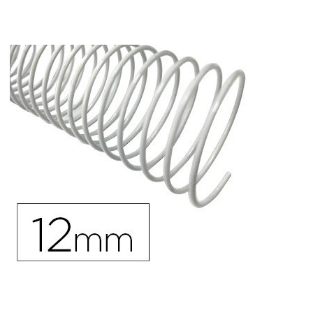 ESPIRAL METALICO Q-CONNECT BLANCO 64 5:1 12 MM 1MM CAJA DE 200 UNID...