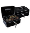 CAJA CAUDALES Q-CONNECT 8" 200X160X90 MM NEGRA CON PORTAMONEDAS