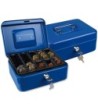 CAJA CAUDALES Q-CONNECT 8" 200X160X90 MM AZUL CON PORTAMONEDAS