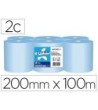 PAPEL SECAMANOS AMOOS 2 CAPAS 200 MM X 100 MT COLOR AZUL PAQUETE DE...