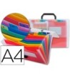 CARPETA LIDERPAPEL CLASIFICADOR FUELLE 45144 POLIPROPILENO A4 TRANS...
