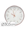 RELOJ Q-CONNECT DE PARED METALICO REDONDO 30,5 CM MOVIMIENTO SILENC...