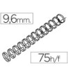 ESPIRAL WIRE 3:1 9,6 MM N.6 NEGRO CAPACIDAD 75 HOJAS CAJA DE 100 UN...