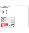ETIQUETA ADHESIVA APLI TRANSLUCIDAS 1225 TAMAÑO 210X297 MM - FOTOCO...