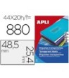 ETIQUETA ADHESIVA APLI TRANSPARENTE 48,5X25,4 MM FOTOCOPIA LASER IN...